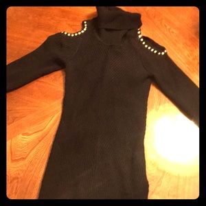 Xoxo cold shoulder turtle neck sweater